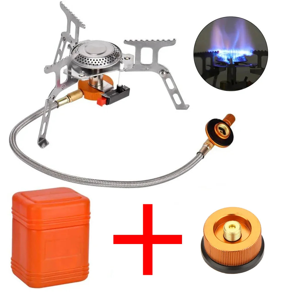 High-Power Camping Gas Burner — Outdoor BBQ Cooker
