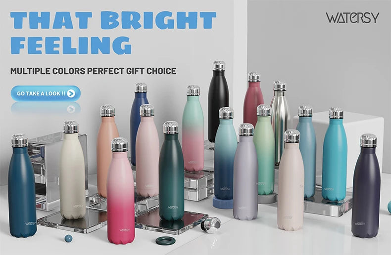 WATERSY 500ml Insulated Stainless Steel Water Bottle