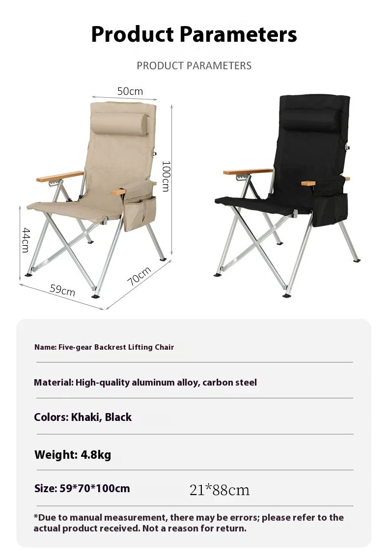 Lohascamping 5-Position Reclining Aluminum Camp Chair