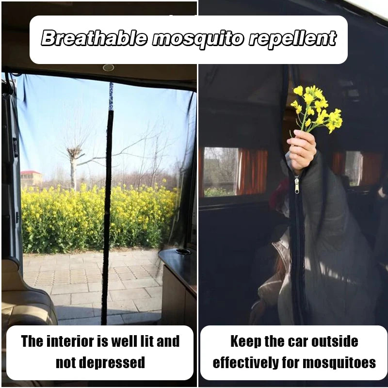 FOR VW T5 T6 Sliding Door Magnetic Insect Mosquito Shading Fly Screen Net for Camper Auto Vehicle Interior Accessories