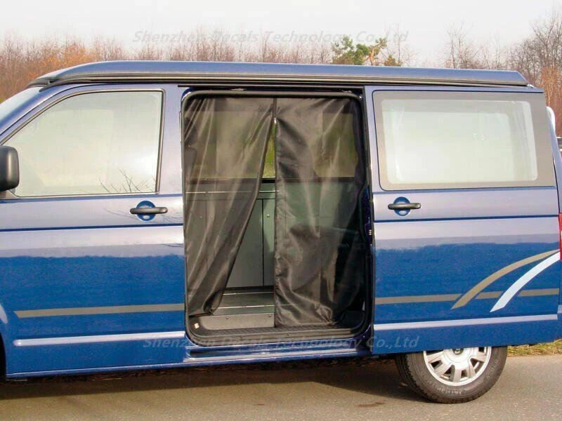 FOR VW T5 T6 Sliding Door Magnetic Insect Mosquito Shading Fly Screen Net for Camper Auto Vehicle Interior Accessories