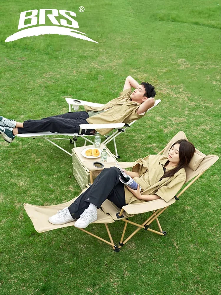 WESTTUNE 2-in-1 Reclining Camp Chair with Footrest