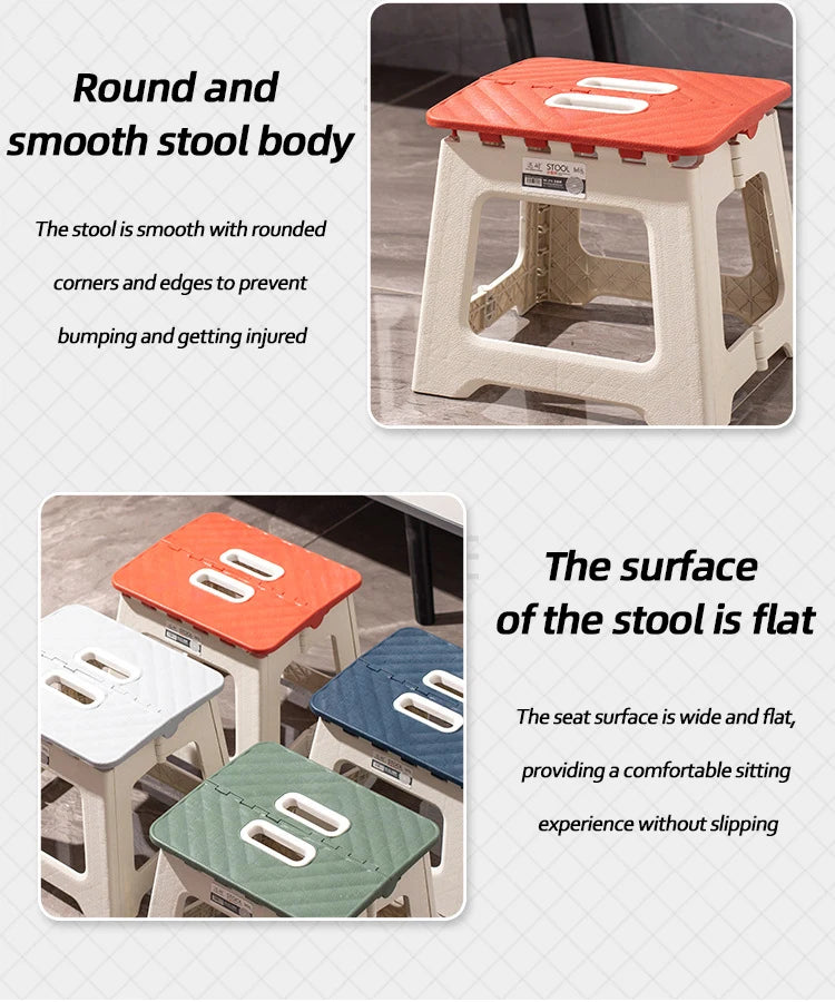 MUMUCC plastic thickened folding chair, portable outdoor camping chair, beach folding chair, family children's chair