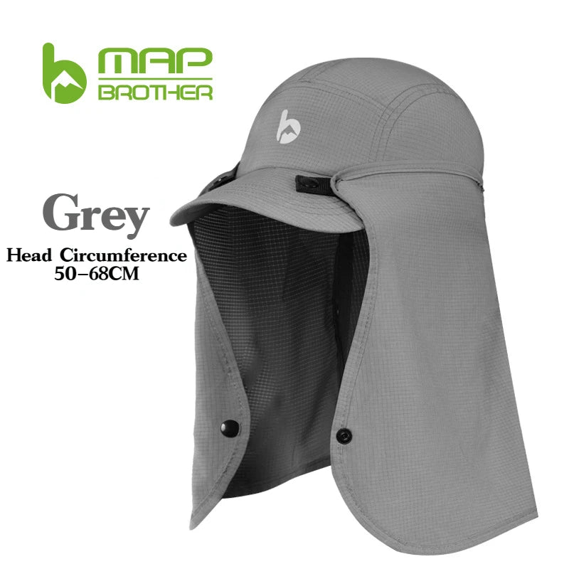 UPF 50 Sun Hat with Removable Neck Flap — Hiking & Fishing