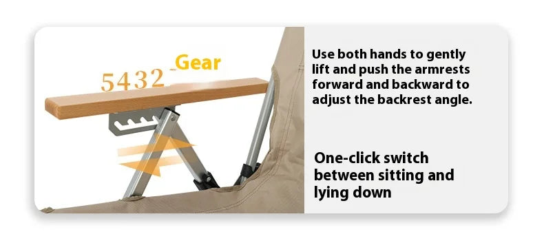 Lohascamping 5-Position Reclining Aluminum Camp Chair