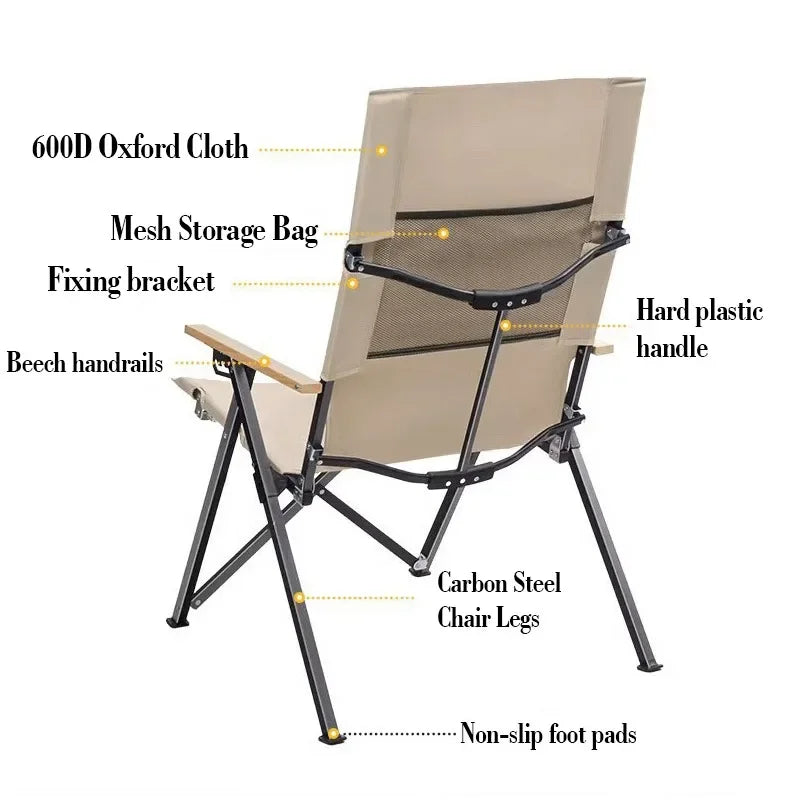 5-Position Folding Lounge Chair — Beach Chaise