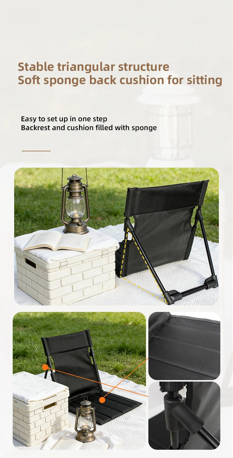 Lightweight Folding Low-Back Camp Recliner