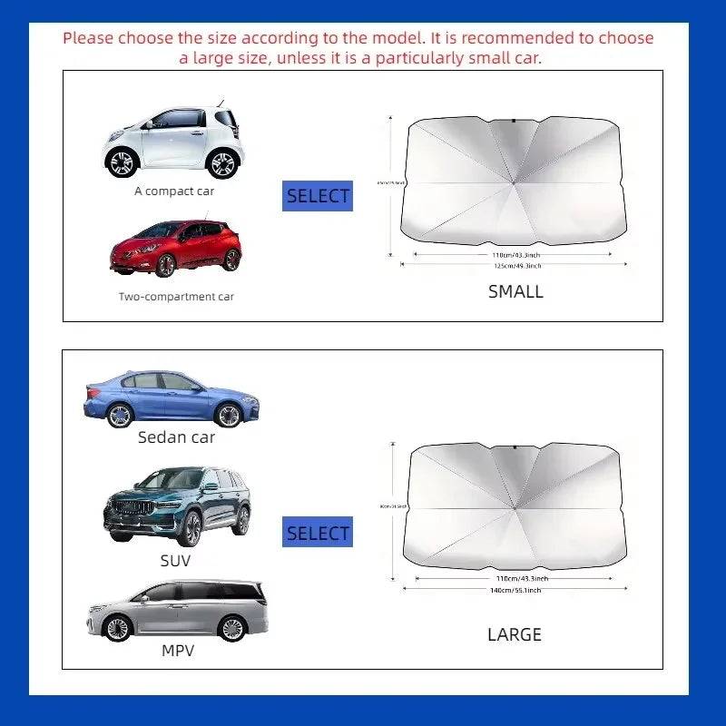 Car parasol inside the front windshield sunscreen sunshade artifact car sunscreen insulation sunshade portable storage