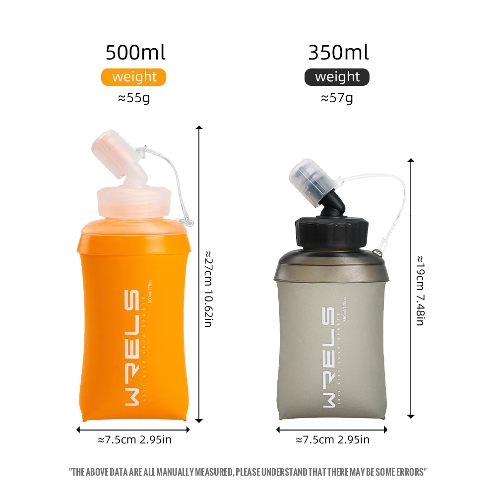 WRELS Foldable Soft Flask 350ml / 500ml — BPA-Free Running Bottle