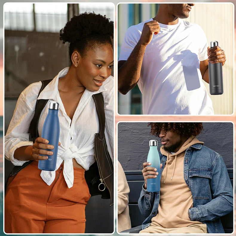 WATERSY 500ml Insulated Stainless Steel Water Bottle