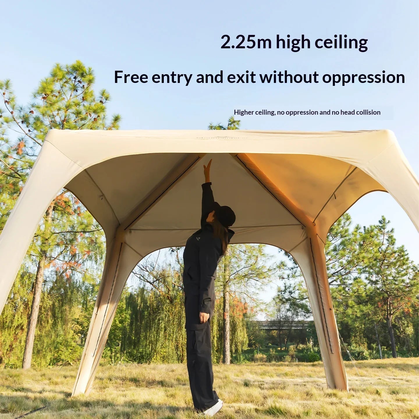 MOUNTAINHIKER Inflatable Camping Tent Easy To Set Up Suitable for All Seasons Accommodates 4-6 People Outdoor Dome Tent 2000+