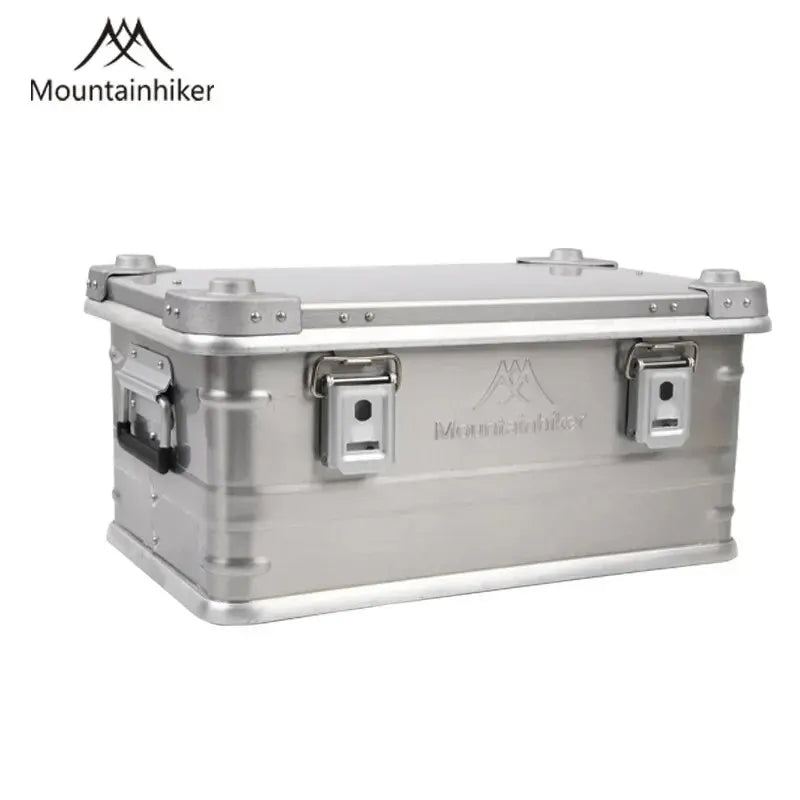 MOUNTAINHIKER 20L 30L 48L 50L 80L Outdoor Storage Box Camping Picnic Travel Aluminum Alloy Large Capacity Box Silver Storage Bag