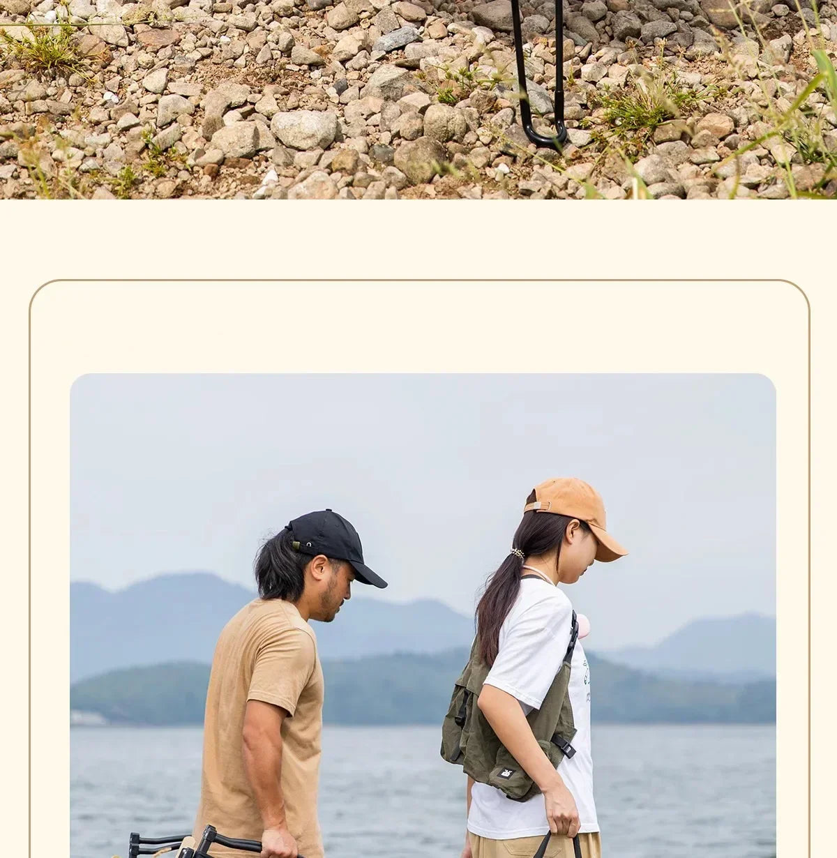 Portable Outdoor Barbecue Folding Round Table Camping Charcoal Barbecue Table Courtyard Stove Tea Making Heating Stove Set