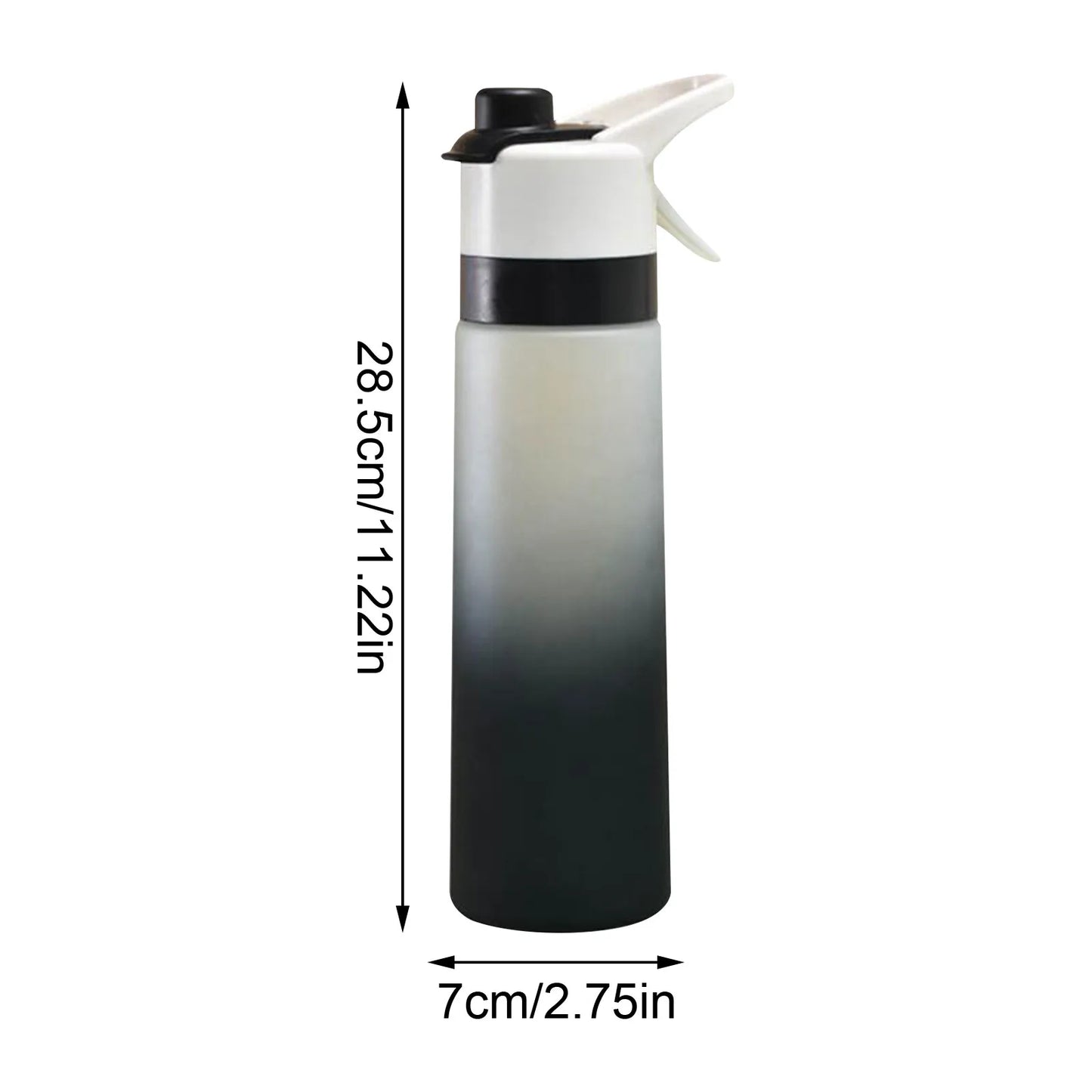 Gradient Spray-Mist Sports Water Bottle