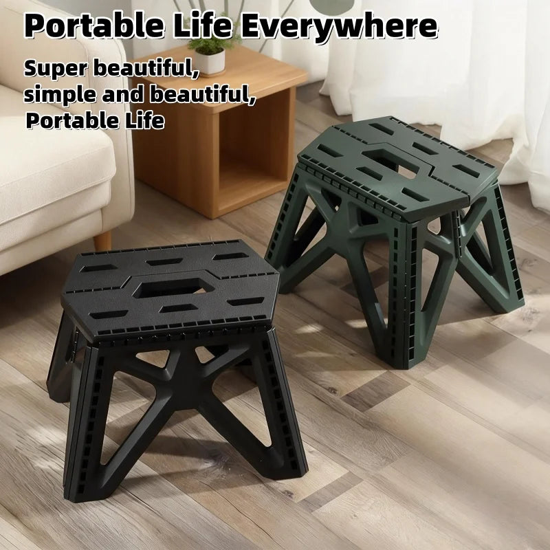 Compact Folding Camp Stool — Lightweight Footrest