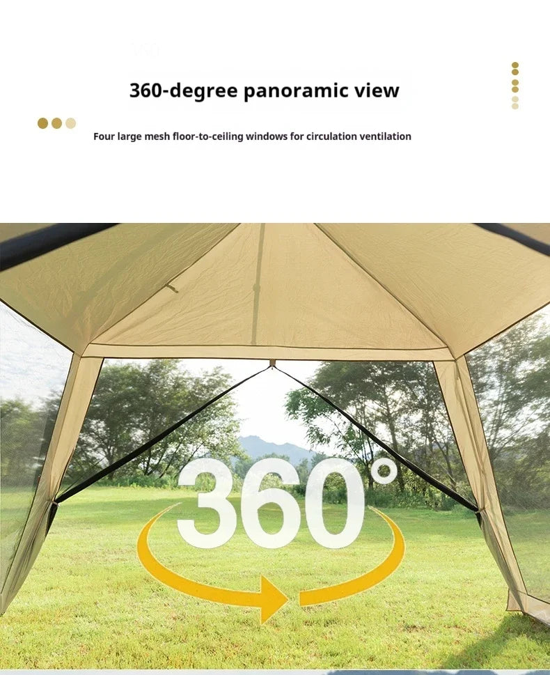 Pop-Up Mosquito Net Awning Tent — Waterproof Beach Shelter
