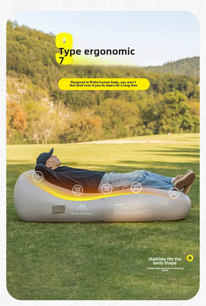 Self-Inflating Air Sofa Bed — Camping Mattress 180×75×58 cm
