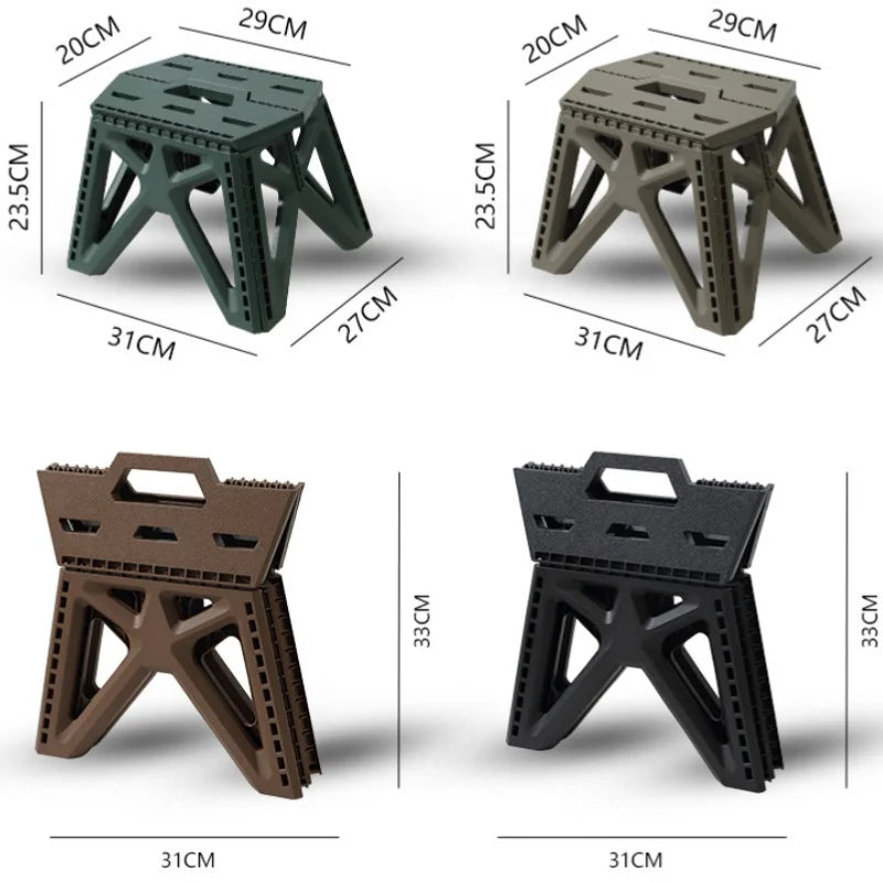 Compact Folding Camp Stool — Lightweight Footrest