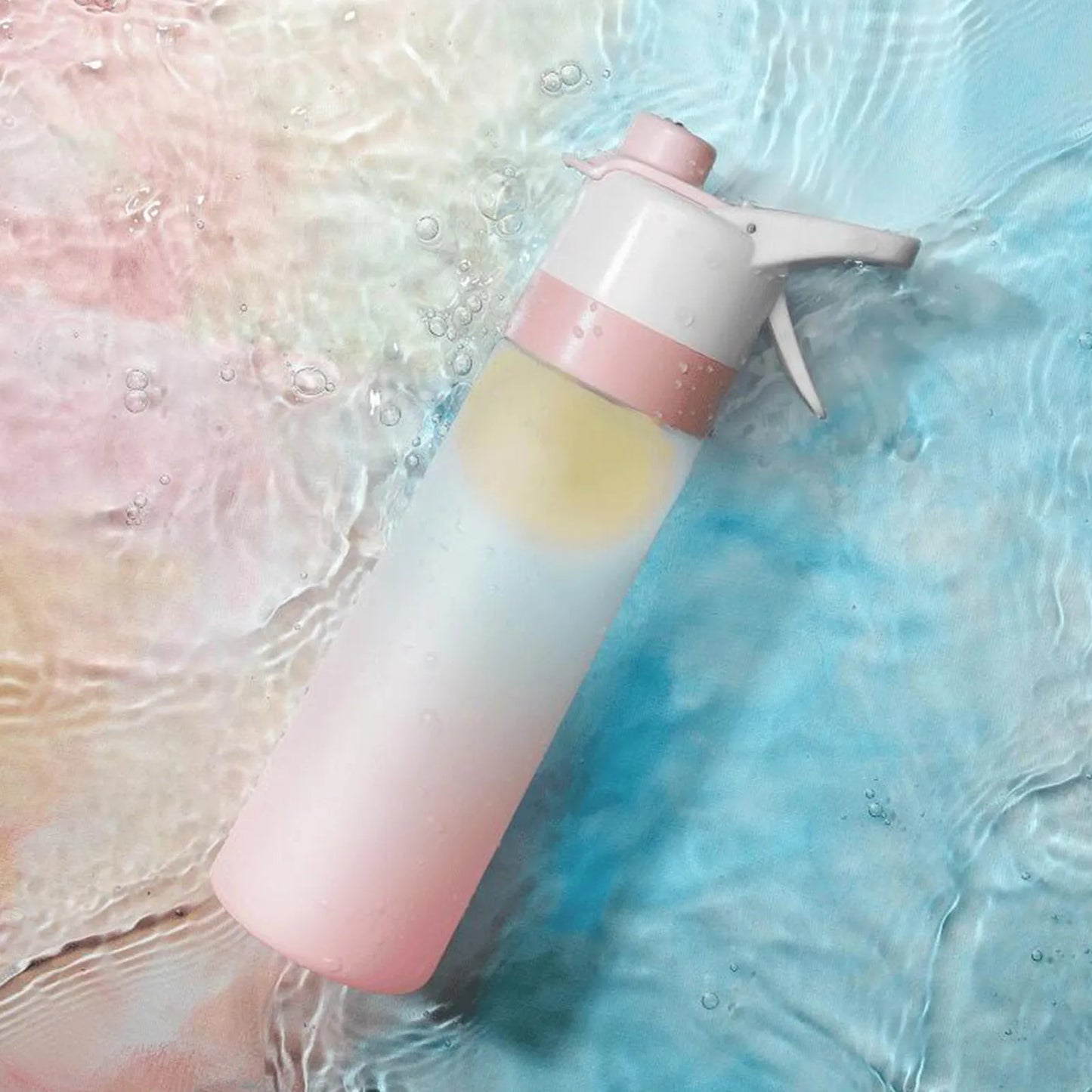 Gradient Spray-Mist Sports Water Bottle