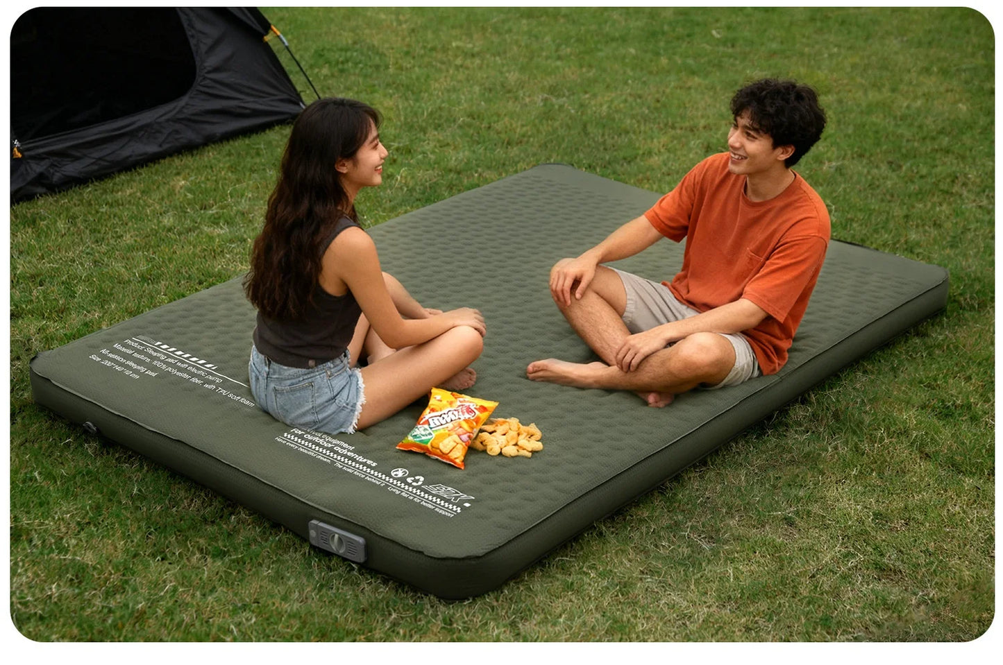 MOUNTAINHIKER 10cm Thick Self-Inflating Air Mattress Outdoor Sleeping Pad Available in 2 Sizes and 3 Colors