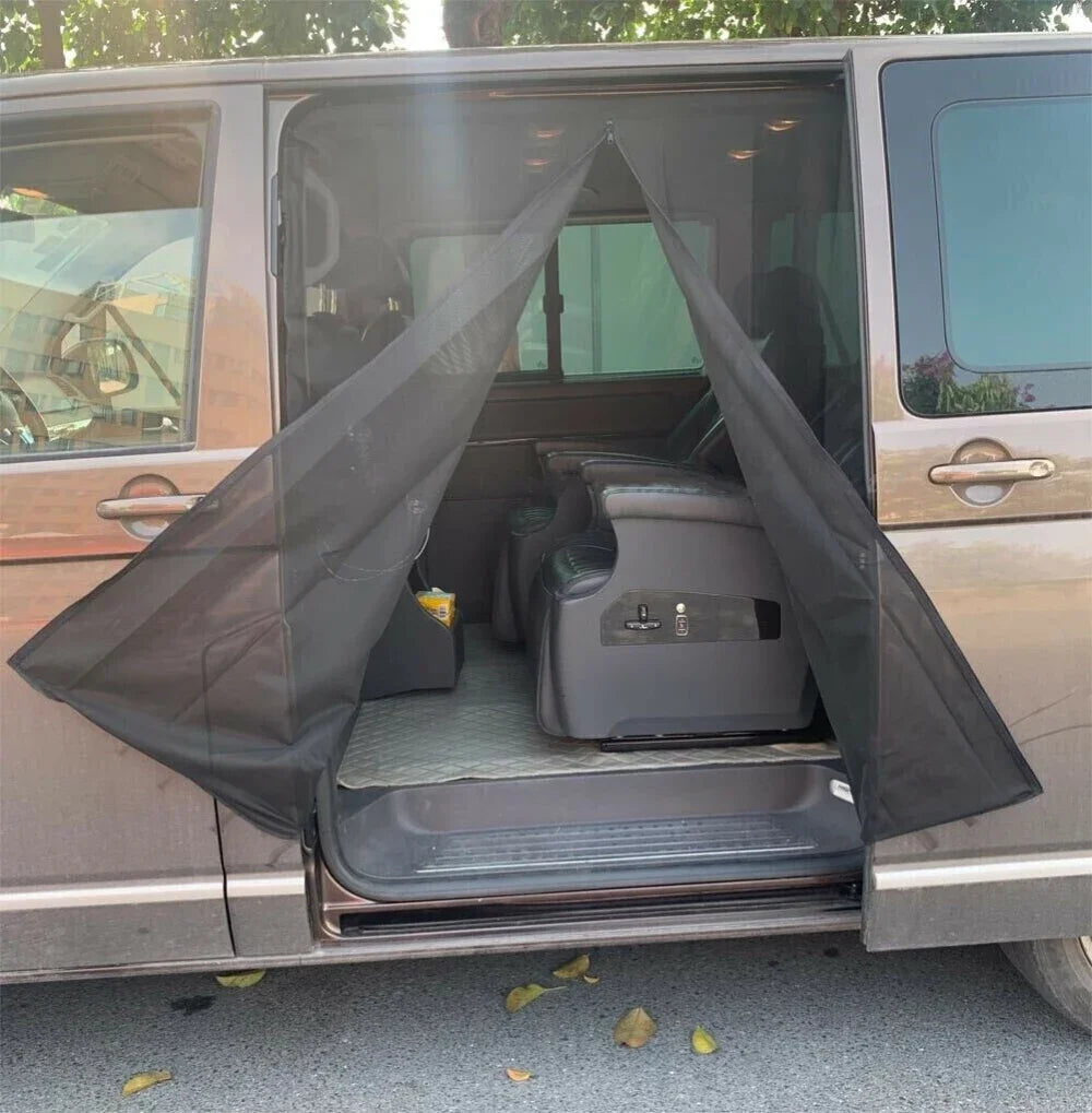 FOR VW T5 T6 Sliding Door Magnetic Insect Mosquito Shading Fly Screen Net for Camper Auto Vehicle Interior Accessories