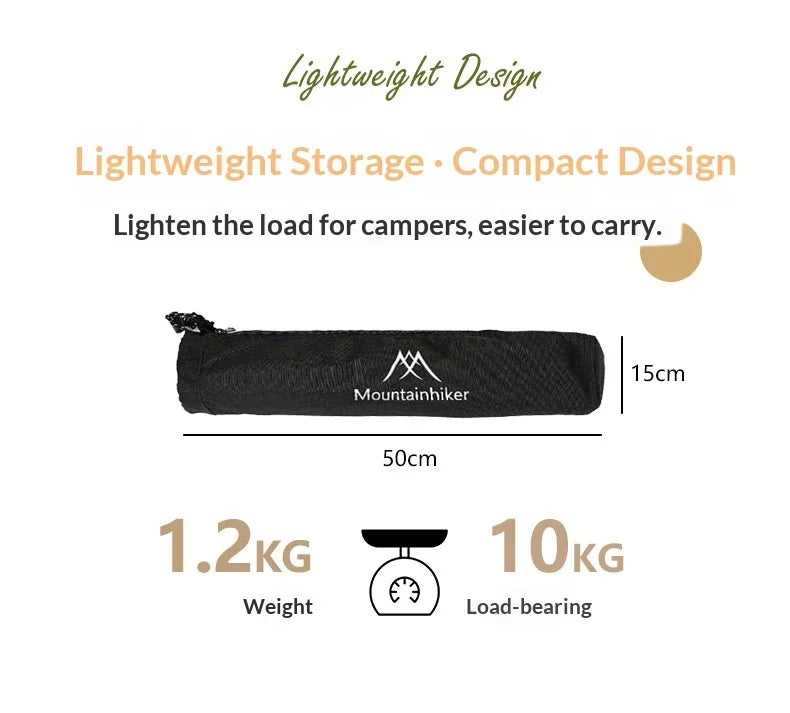 MOUNTAINHIKER Upgrade Aluminum Alloy Triangle Storage Hanger Folding Camping Hanging Rack Shelf BBQ Picnic Cookware Pot Pan