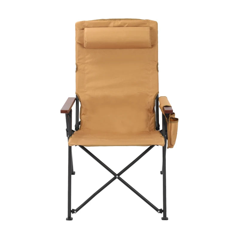 5-Position Reclining Camp Chair with Pillow & Armrests