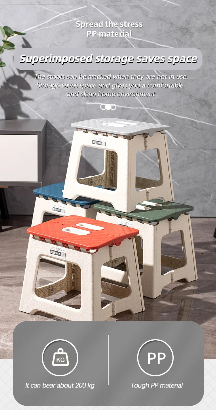MUMUCC plastic thickened folding chair, portable outdoor camping chair, beach folding chair, family children's chair