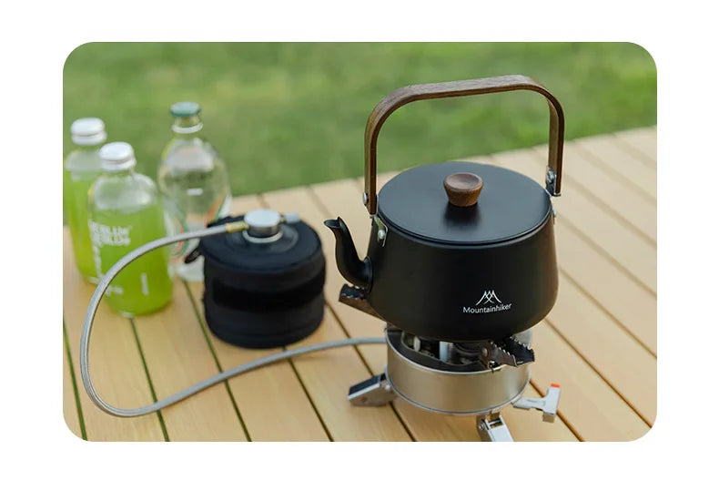 MOUNTAINHIKER Upgrade Camping Style Outdoor Travel Kettle Lightweight Portable Picnic Aluminum Alloy 1.1L Teapot Coffee Pot