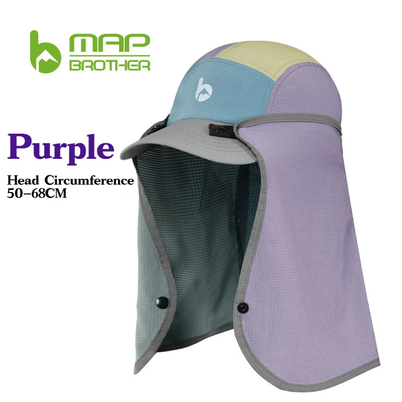 UPF 50 Sun Hat with Removable Neck Flap — Hiking & Fishing