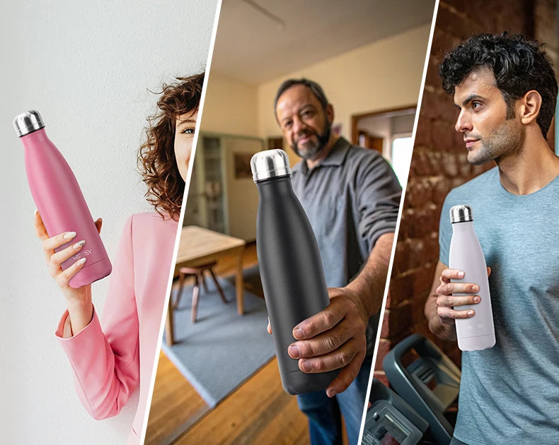 WATERSY 500ml Insulated Stainless Steel Water Bottle