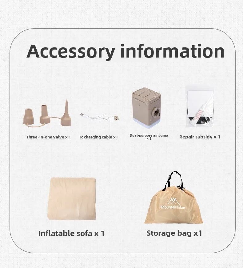 Self-Inflating Air Sofa Bed — Camping Mattress 180×75×58 cm