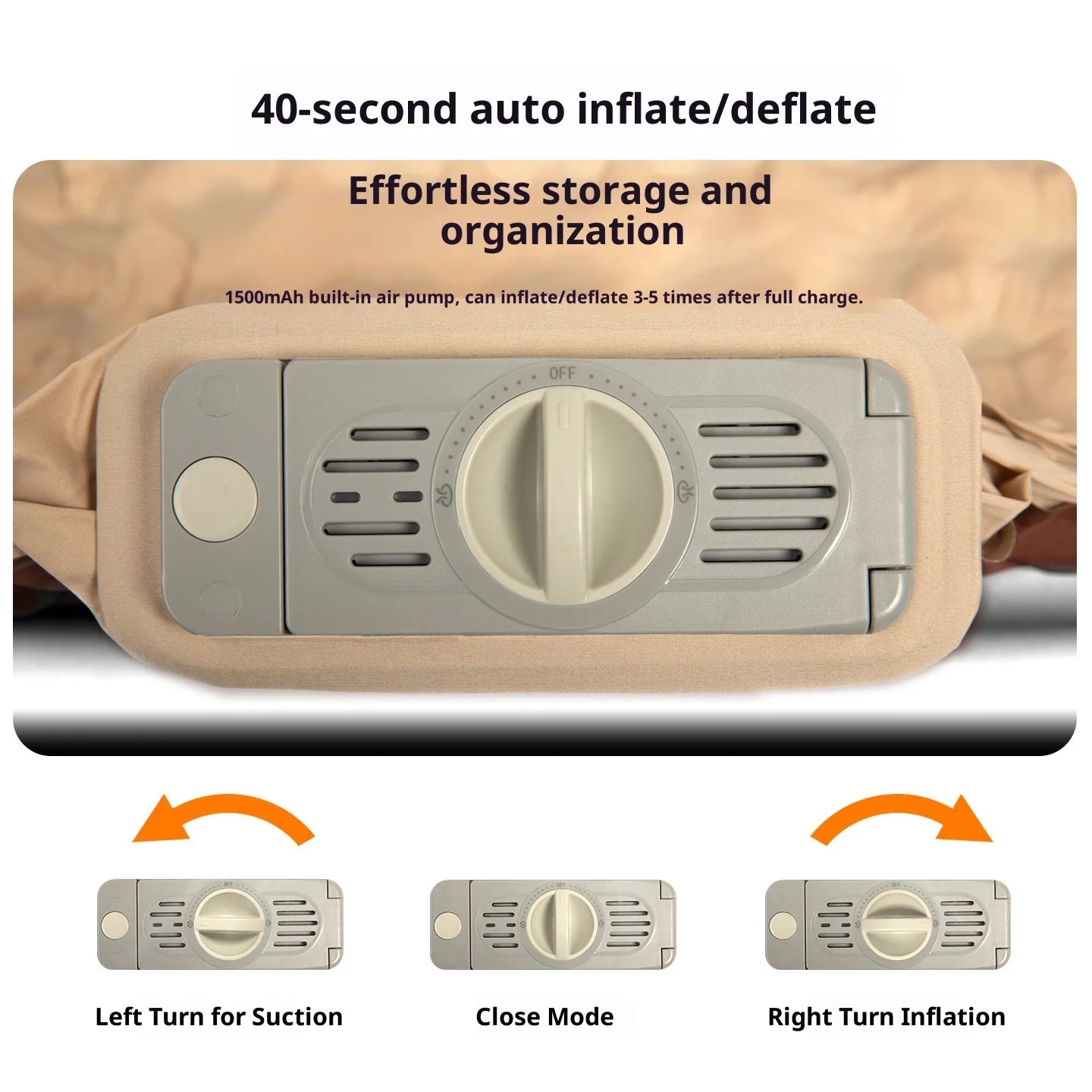 MOUNTAINHIKER 10cm Thick Self-Inflating Air Mattress Outdoor Sleeping Pad Available in 2 Sizes and 3 Colors