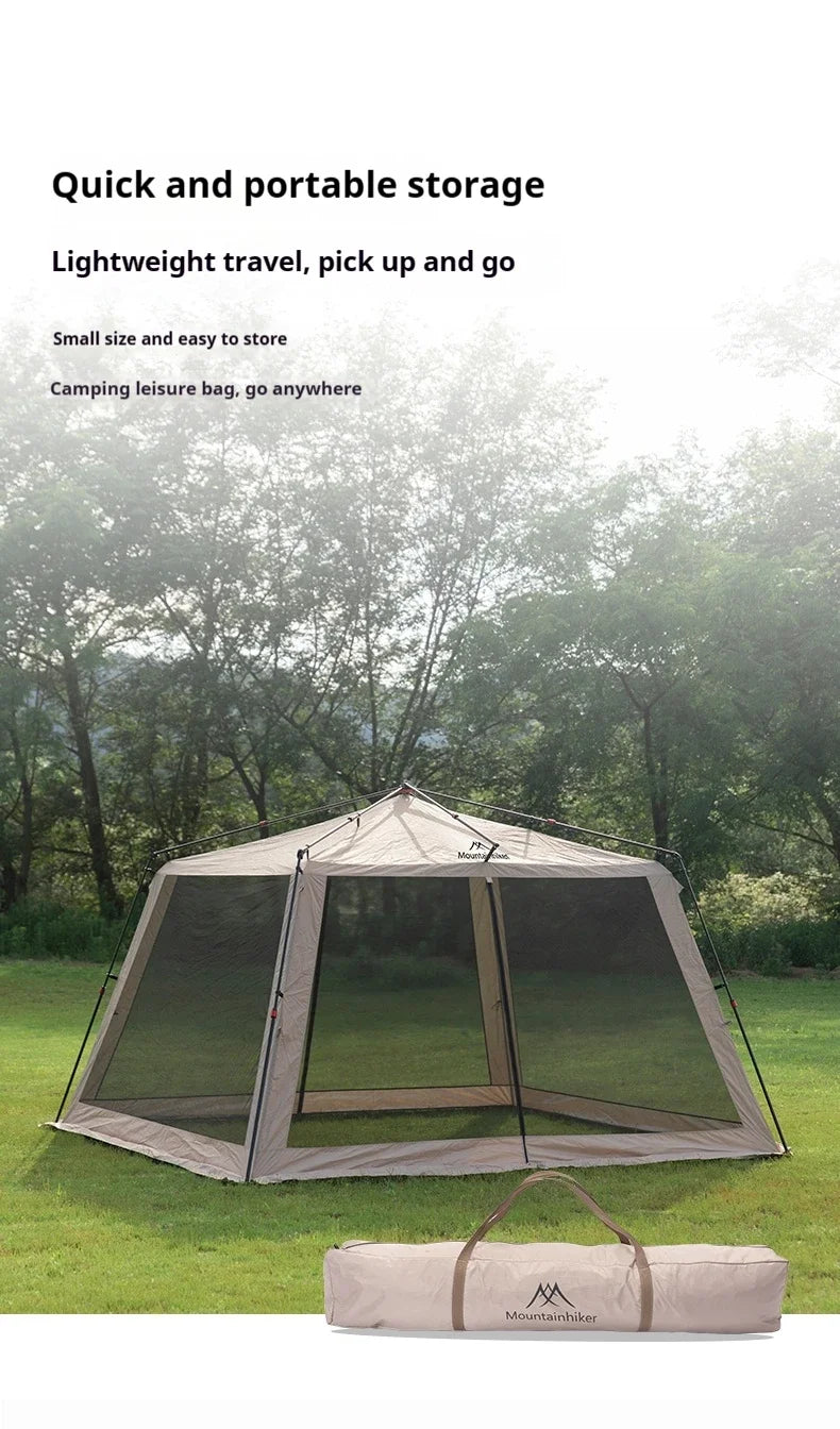 Pop-Up Mosquito Net Awning Tent — Waterproof Beach Shelter