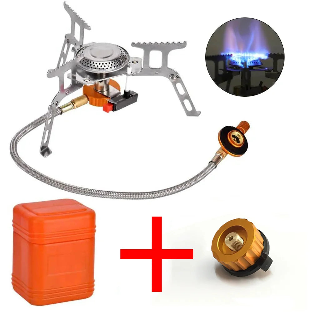 High-Power Camping Gas Burner — Outdoor BBQ Cooker