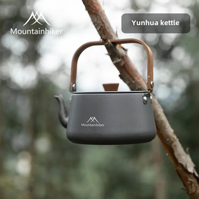 MOUNTAINHIKER Upgrade Camping Style Outdoor Travel Kettle Lightweight Portable Picnic Aluminum Alloy 1.1L Teapot Coffee Pot