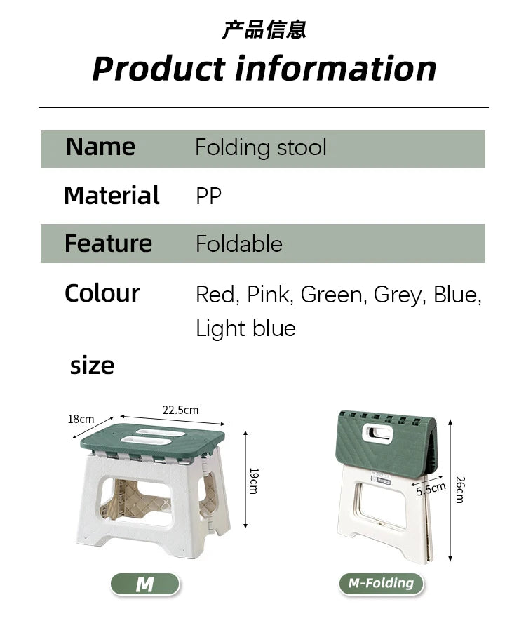 MUMUCC plastic thickened folding chair, portable outdoor camping chair, beach folding chair, family children's chair