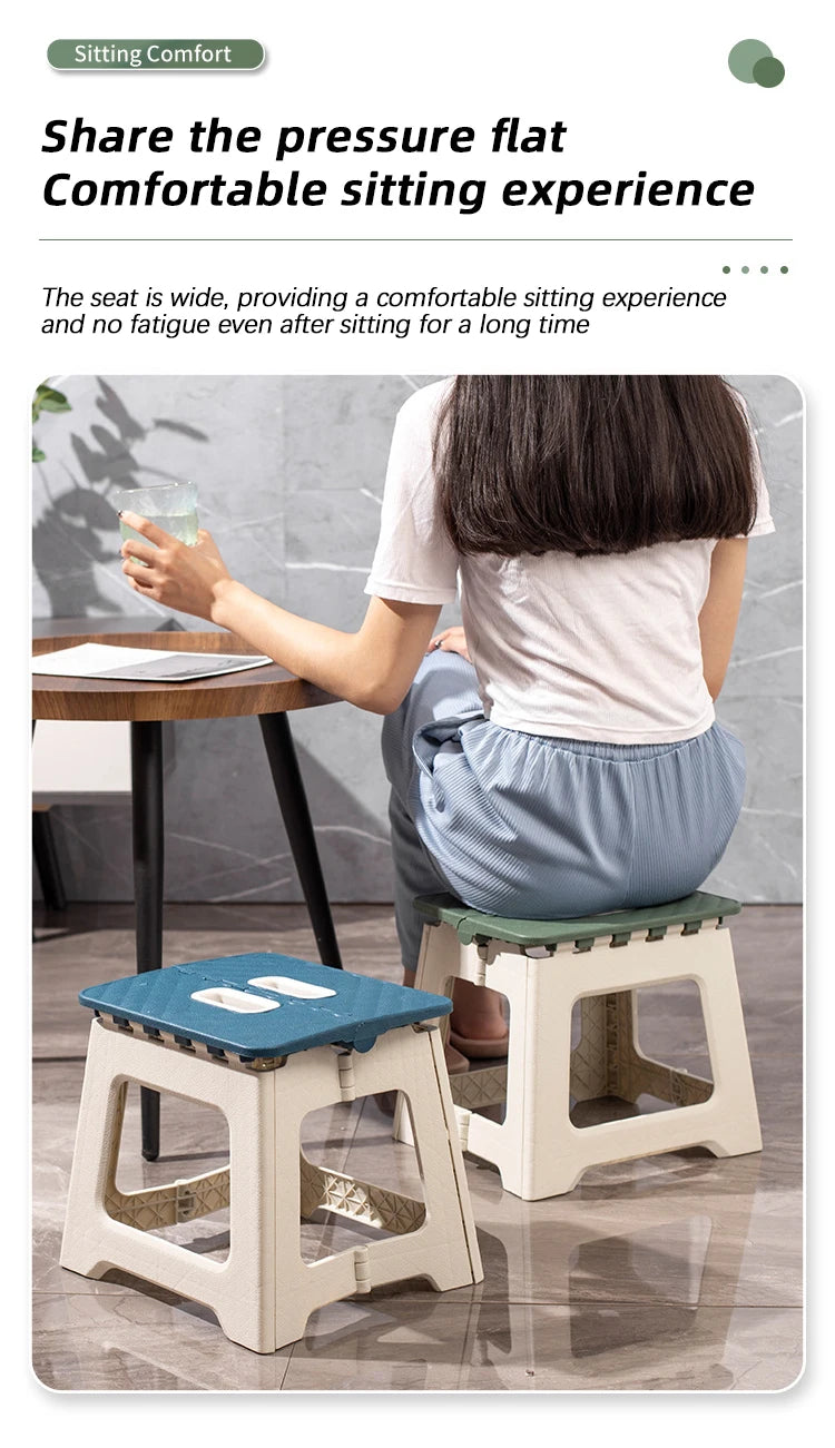 MUMUCC plastic thickened folding chair, portable outdoor camping chair, beach folding chair, family children's chair