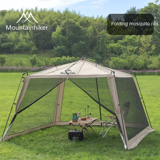 Pop-Up Mosquito Net Awning Tent — Waterproof Beach Shelter