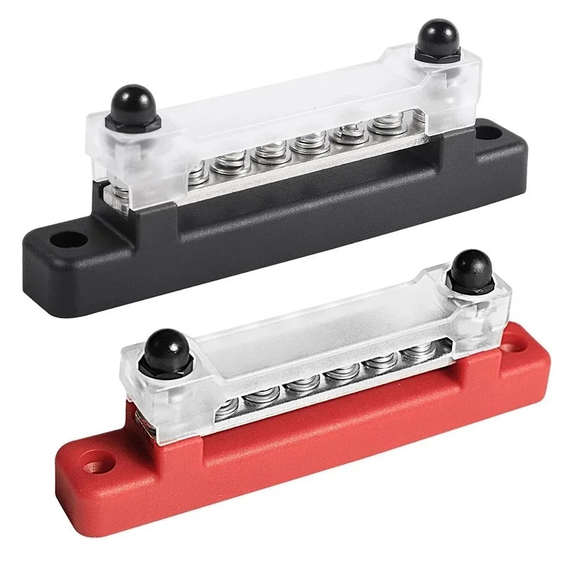 M6 12V Bus Bar 1/4 inch Power Distribution Block 150A Electrical Terminal Block Buss Bar for Truck Boat Car Camper RV