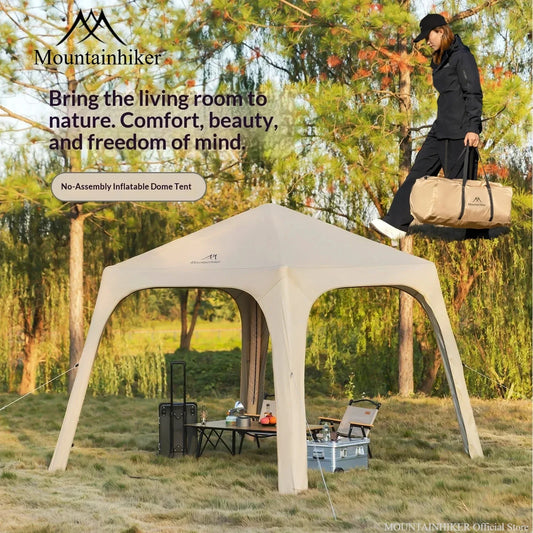 MOUNTAINHIKER Inflatable Camping Tent Easy To Set Up Suitable for All Seasons Accommodates 4-6 People Outdoor Dome Tent 2000+