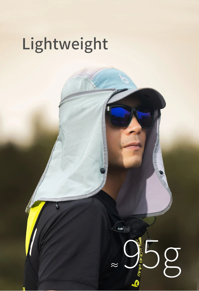 UPF 50 Sun Hat with Removable Neck Flap — Hiking & Fishing