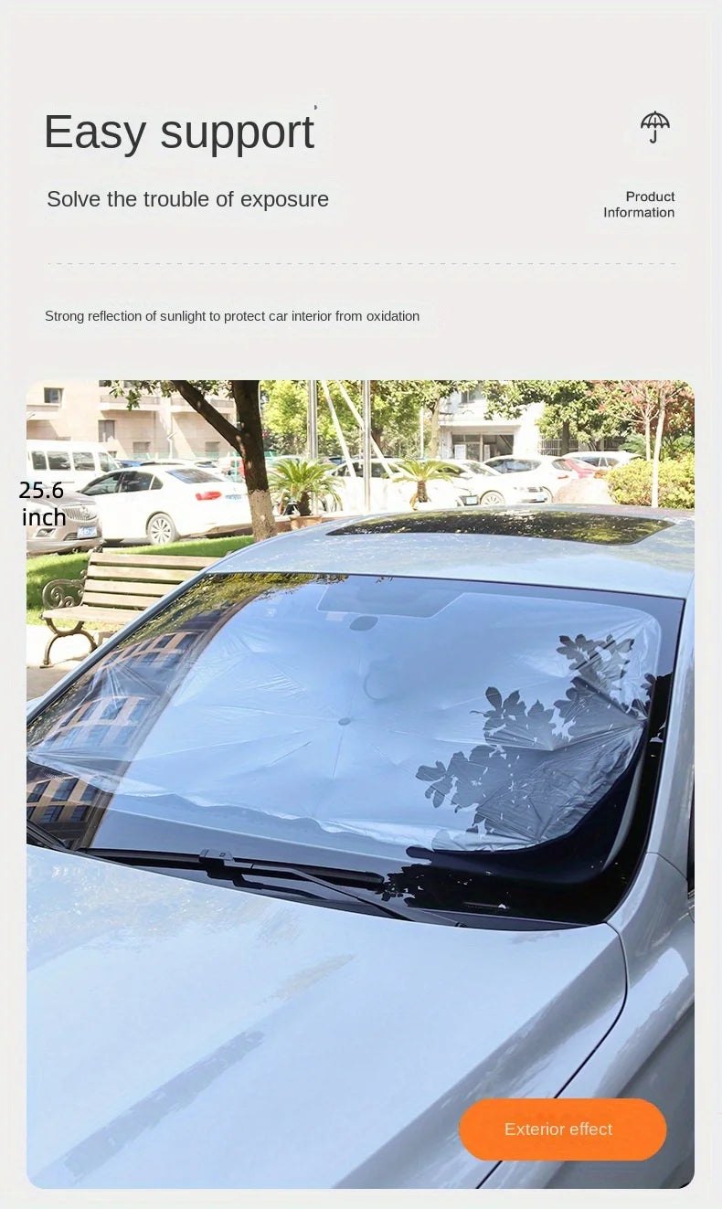 Car parasol inside the front windshield sunscreen sunshade artifact car sunscreen insulation sunshade portable storage