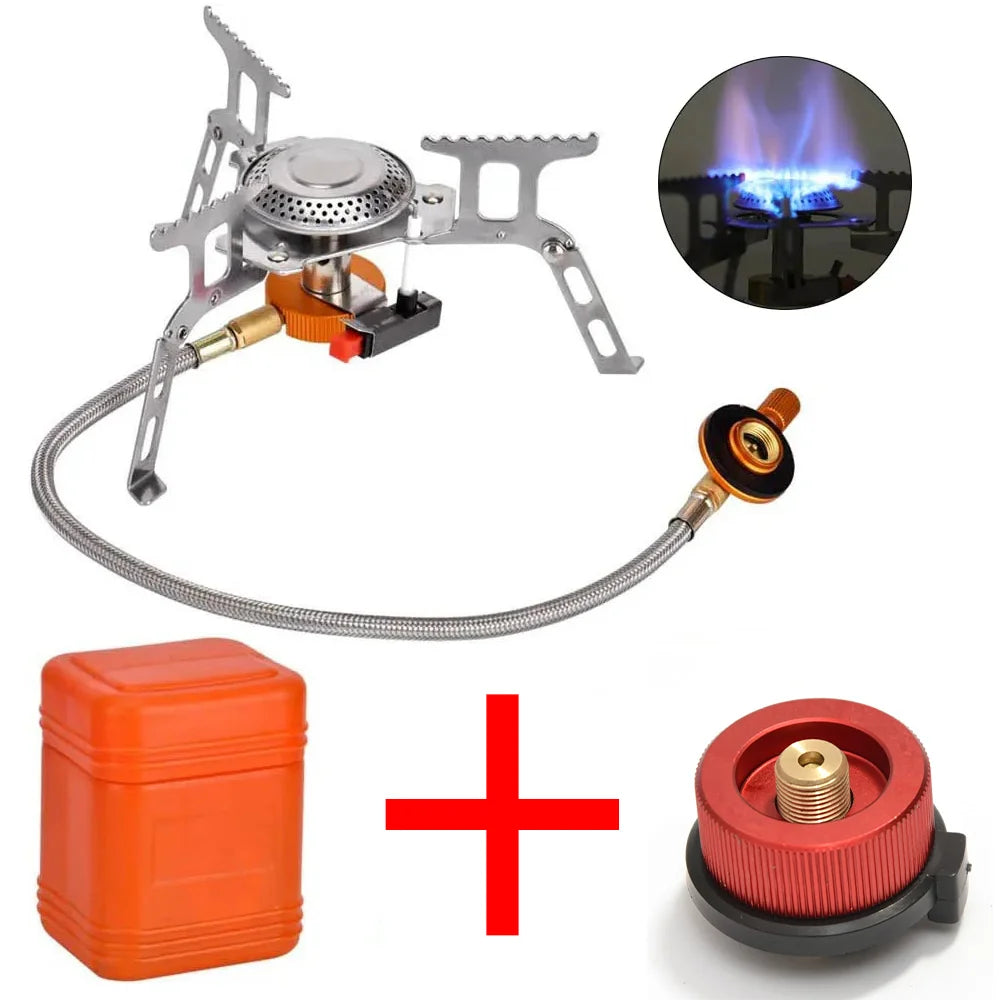 High-Power Camping Gas Burner — Outdoor BBQ Cooker