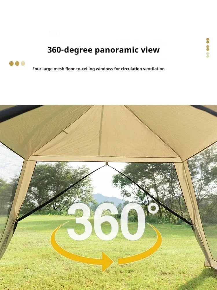 Pop-Up Mosquito Net Awning Tent — Waterproof Beach Shelter