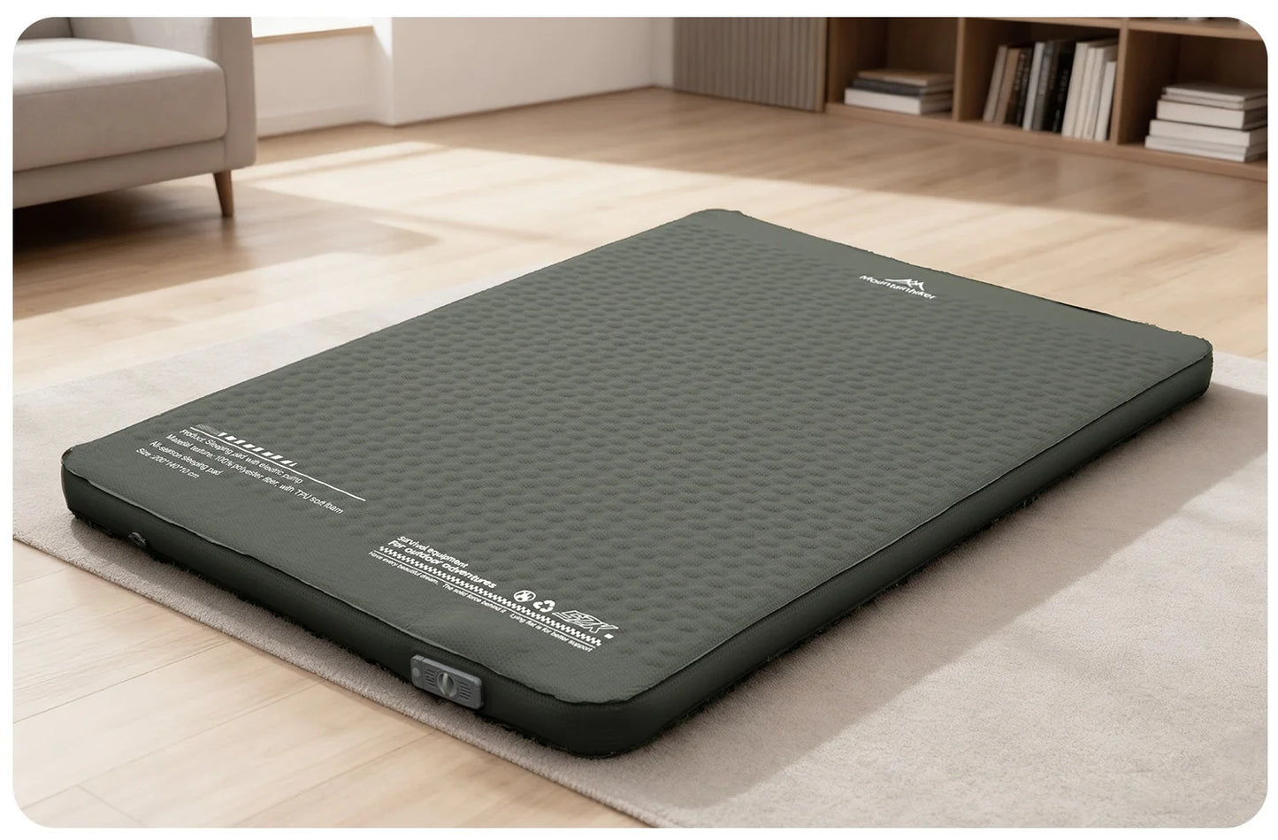 MOUNTAINHIKER 10cm Thick Self-Inflating Air Mattress Outdoor Sleeping Pad Available in 2 Sizes and 3 Colors