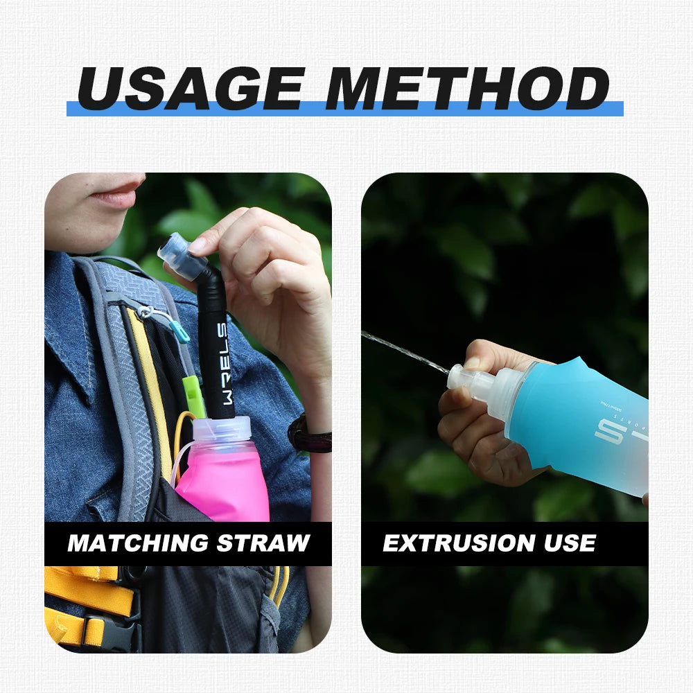 WRELS Collapsible Soft Water Bottle — BPA-Free TPU Flask