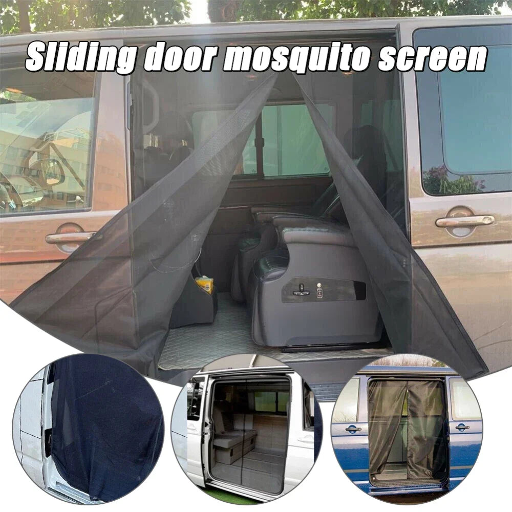 FOR VW T5 T6 Sliding Door Magnetic Insect Mosquito Shading Fly Screen Net for Camper Auto Vehicle Interior Accessories