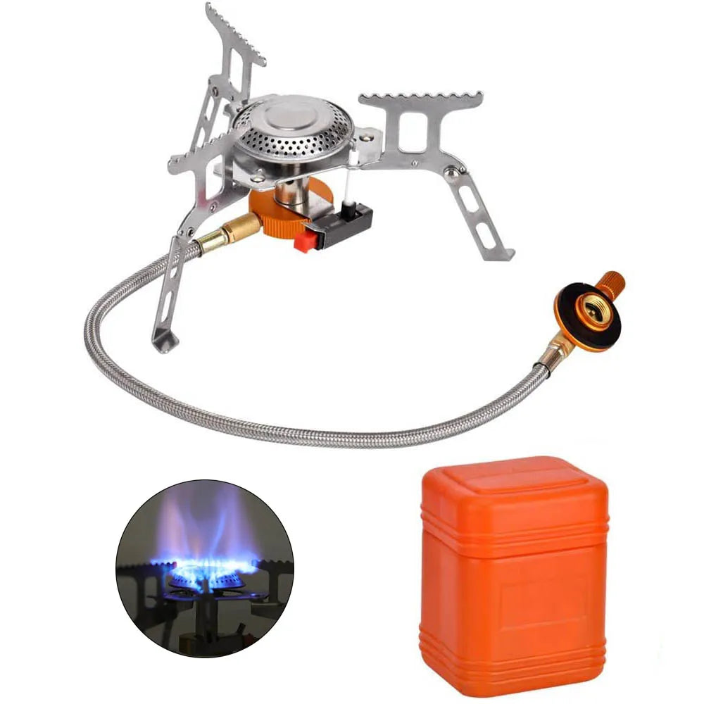 High-Power Camping Gas Burner — Outdoor BBQ Cooker