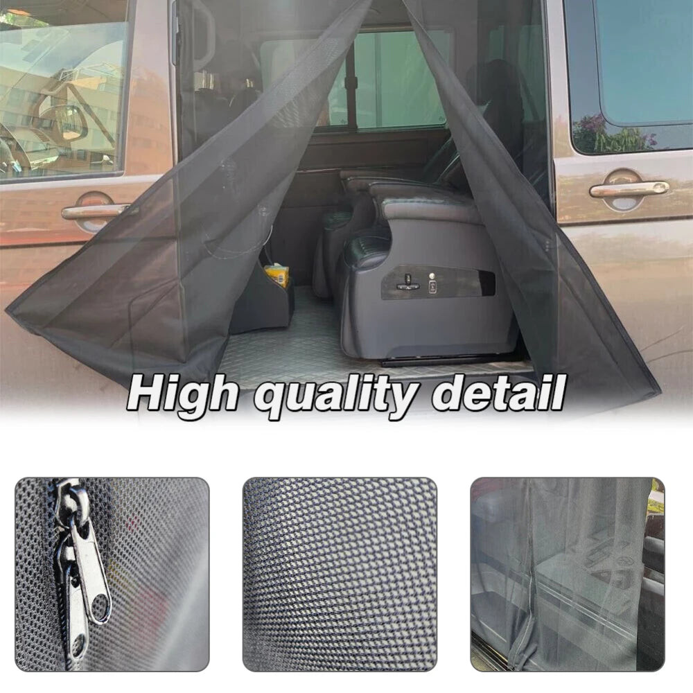 FOR VW T5 T6 Sliding Door Magnetic Insect Mosquito Shading Fly Screen Net for Camper Auto Vehicle Interior Accessories